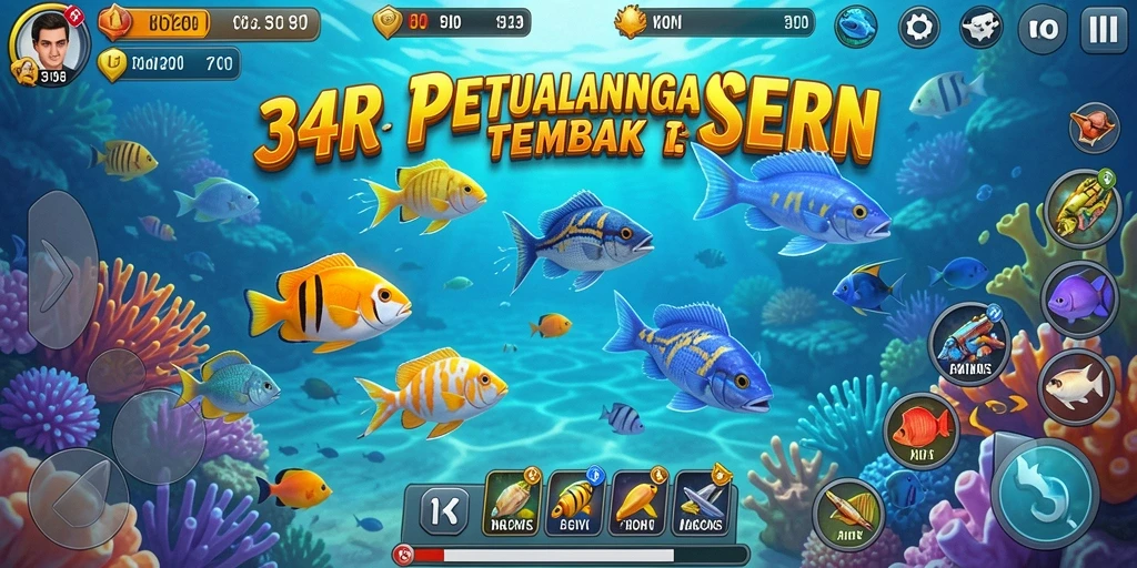 Tampilan seru gameplay Tembak Ikan di 34R.