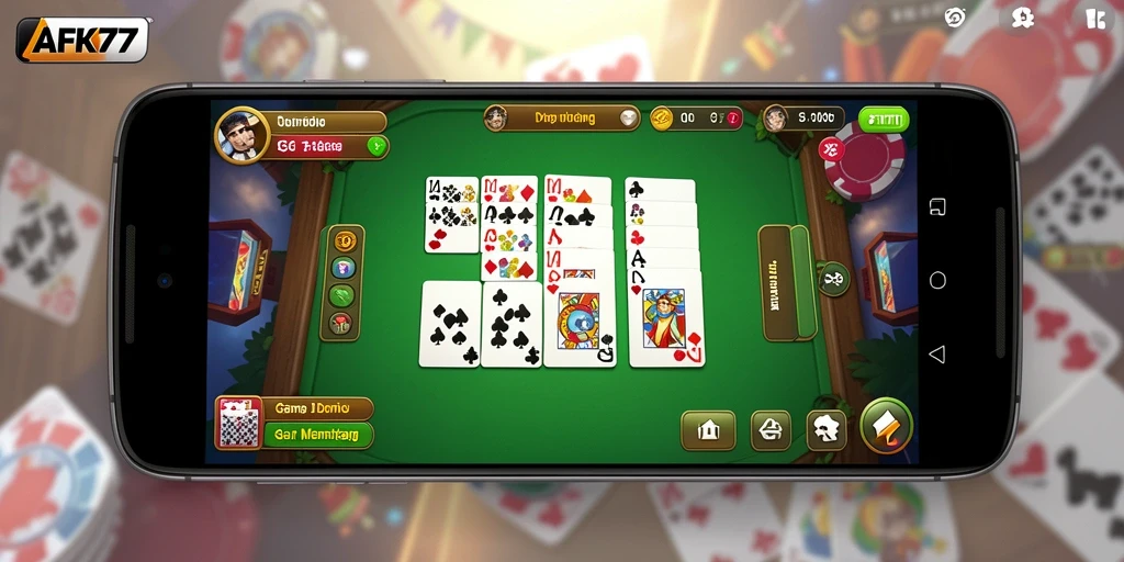 Tampilan gameplay Domino yang seru dan menantang di AFK77.