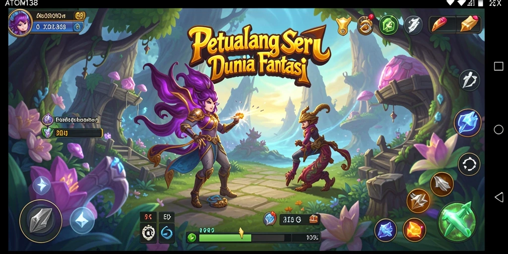 Tampilan screenshot gameplay ATOM138 yang penuh aksi dan petualangan.