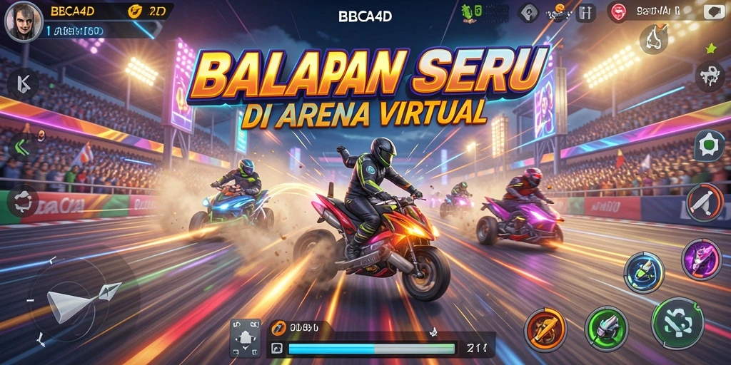 Gambaran gameplay balapan seru di BBCA4D.