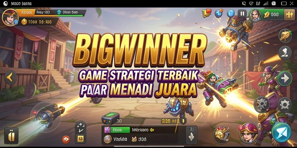 Screenshot gameplay utama BIGWINNER yang menampilkan aksi strategis.