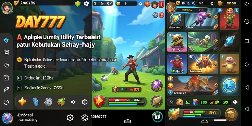 Screenshot utama DAY777 menunjukkan interface aplikasi yang ramah pengguna.