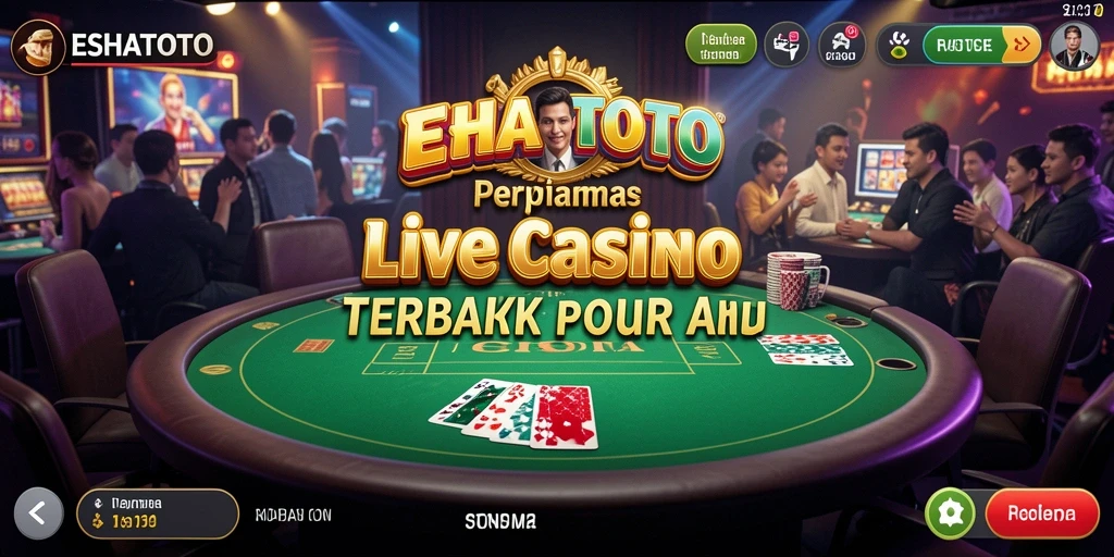 Tampilan permainan Live Casino yang mendebarkan di ESHATOTO.