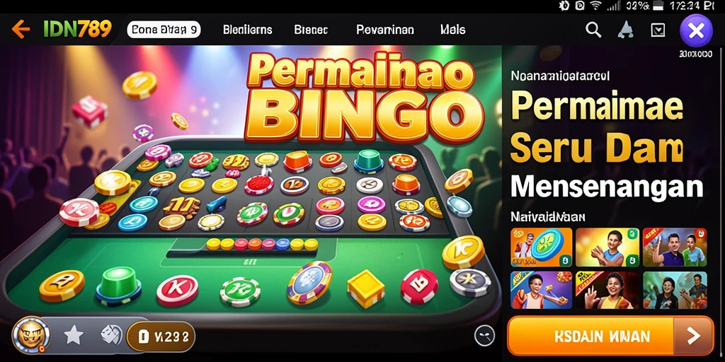 Tampilan gameplay IDN789 yang penuh warna dan interaktif.