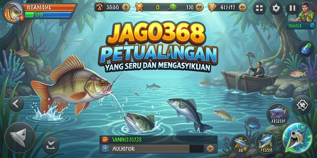Screenshot utama JAGO368 menampilkan gameplay Fishing yang seru dan menantang.