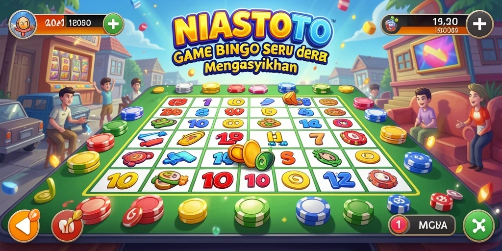 Tampilan gameplay Bingo di NIASTOTO yang menarik dan seru.