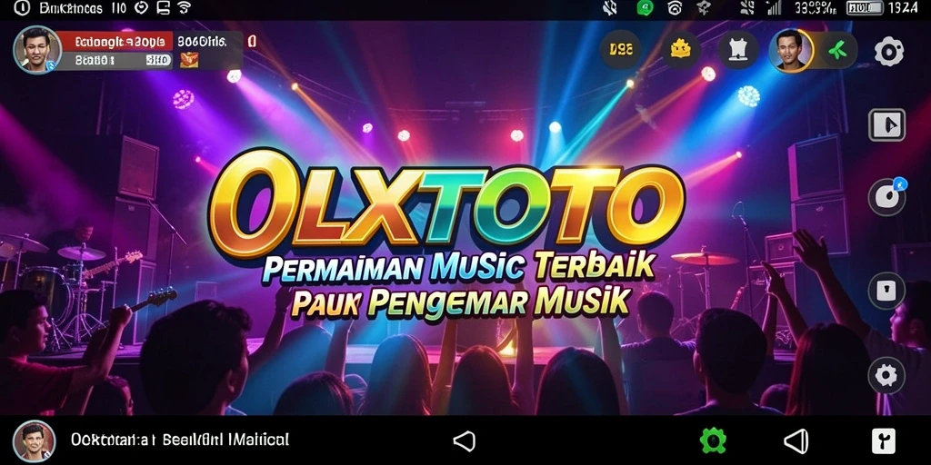 Screenshot gameplay OLXTOTO yang menampilkan aksi permainan musik yang seru.