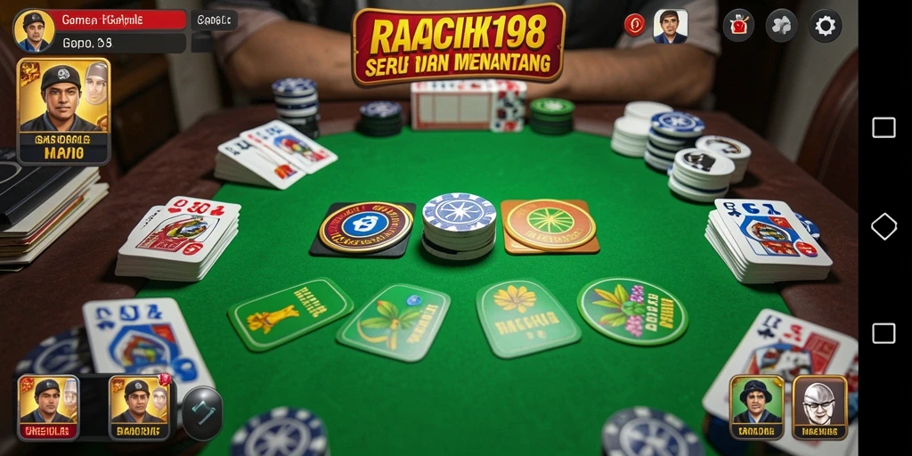 Screenshot utama RACIK198 menampilkan serunya permainan Gaple.