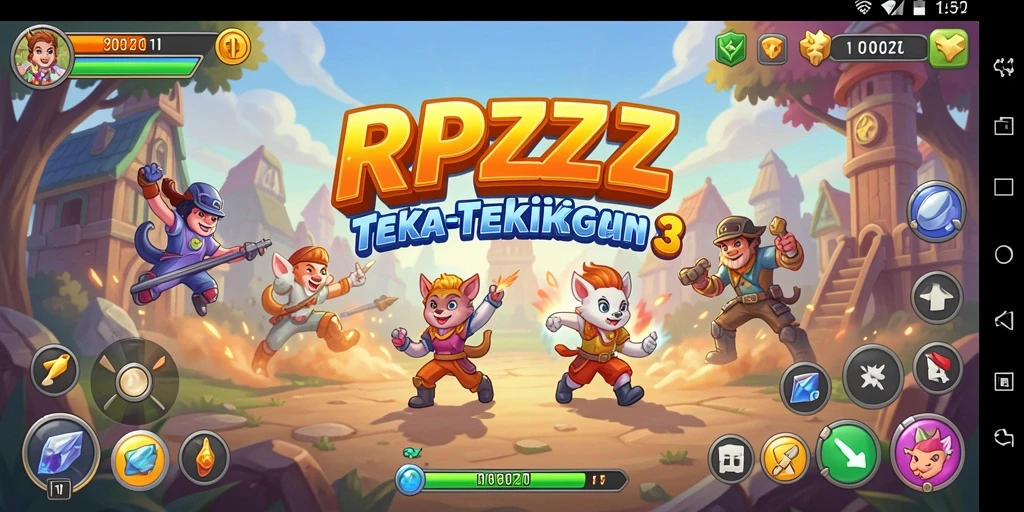 Gameplay seru RPZZZ dengan grafik menarik dan tantangan Match-3.