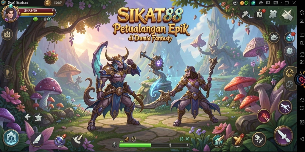 Gameplay RPG SIKAT88 dengan pertarungan yang mendebarkan dan eksplorasi dunia.