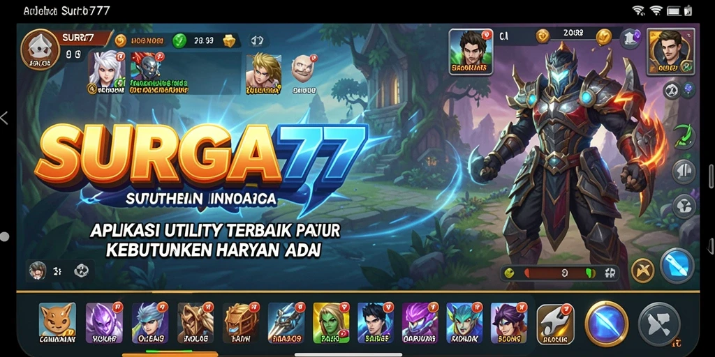 Tampilan antarmuka pengguna SURGA77 yang modern dan intuitif.